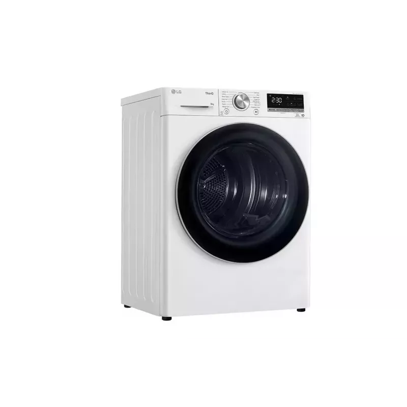Veļas žāvētājs LG RH80V9AV3N 8 kg A+++ siltumsūknis, brīvi stāvošs, priekšējā ielāde, Melns/Balts