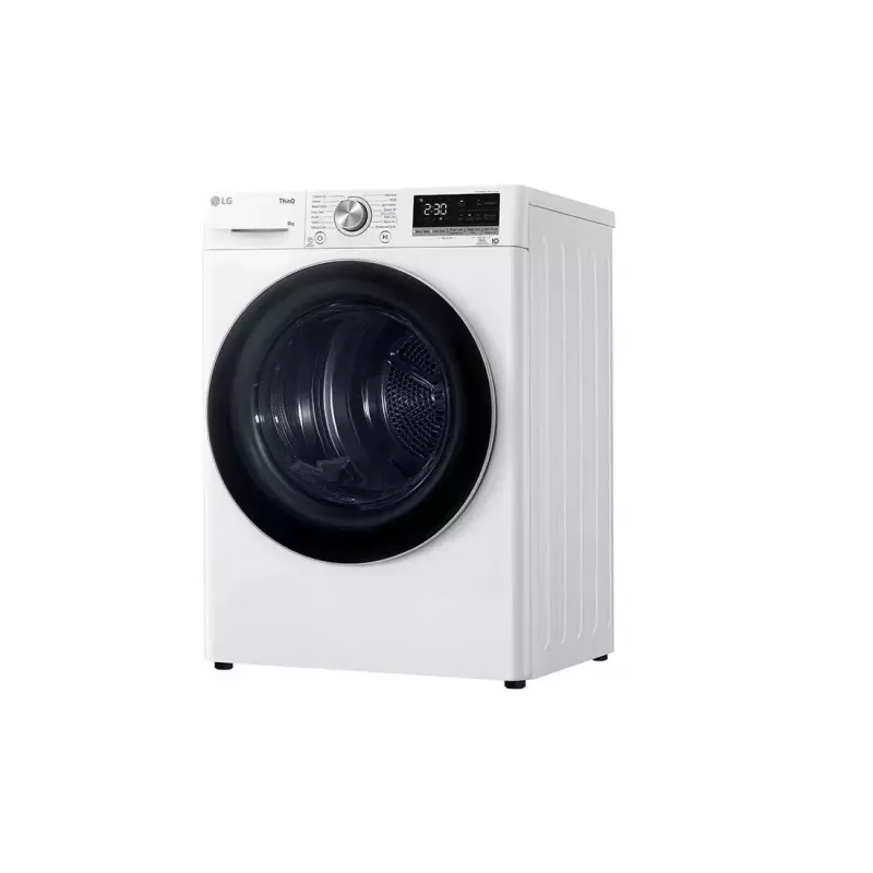 Veļas žāvētājs LG RH80V9AV3N 8 kg A+++ siltumsūknis, brīvi stāvošs, priekšējā ielāde, Melns/Balts