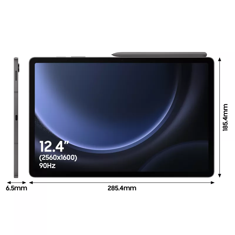 Samsung Galaxy Tab S9 FE+ 256 GB 12,4 inch Wi-Fi 6 Grey