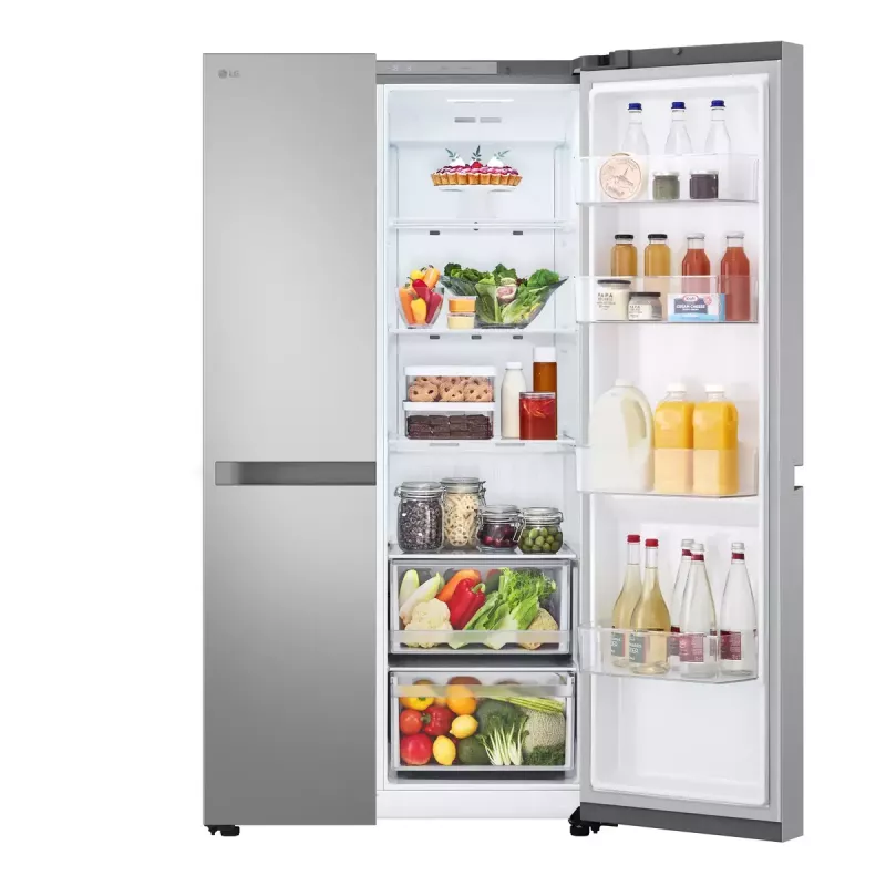 LG NatureFRESH GSBC40PYPE Amerikāņu stila ledusskapis ar saldētavu - Prime Sudrabs - E klase