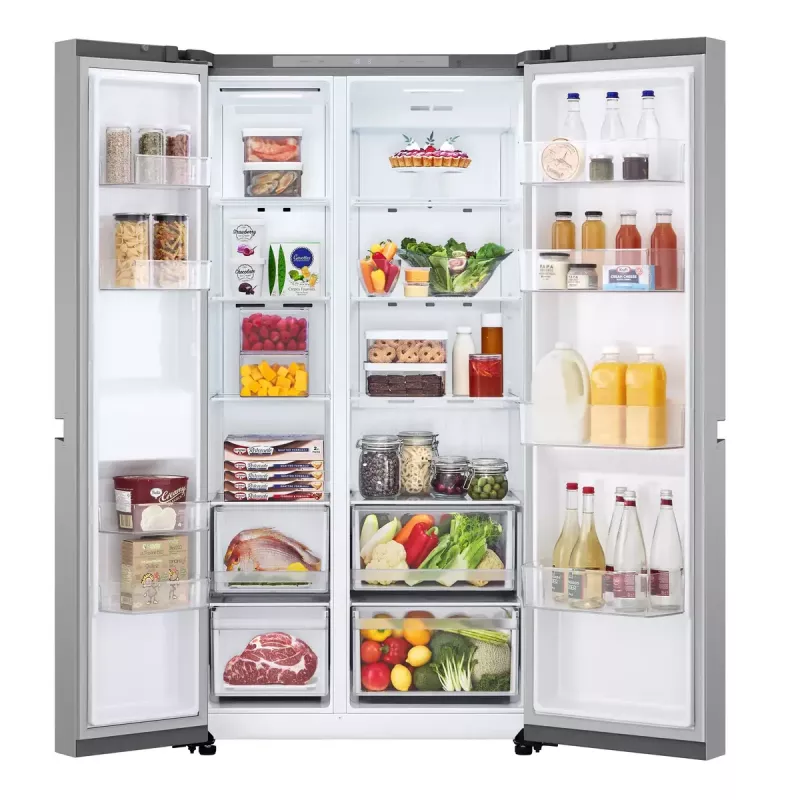 LG NatureFRESH GSBC40PYPE Amerikāņu stila ledusskapis ar saldētavu - Prime Sudrabs - E klase