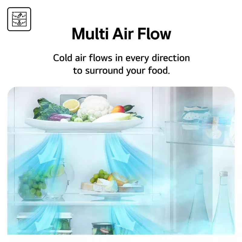 LG NatureFRESH GSBC40PYPE Amerikāņu stila ledusskapis ar saldētavu - Prime Sudrabs - E klase
