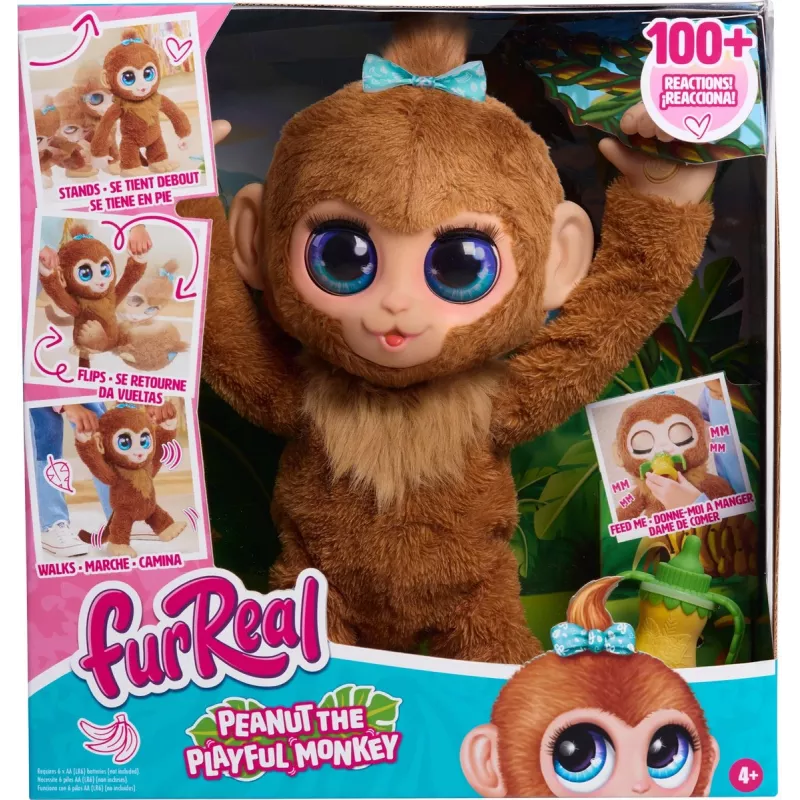 FurReal Peanut rotaļīgais pērtiķis, zēns/meitene, 4 gadi