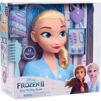 Just Play Disney Frozen 2 grima un frizūru lelles galva, daudzkrāsaina