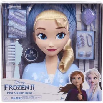 Just Play Disney Frozen 2 grima un frizūru lelles galva, daudzkrāsaina