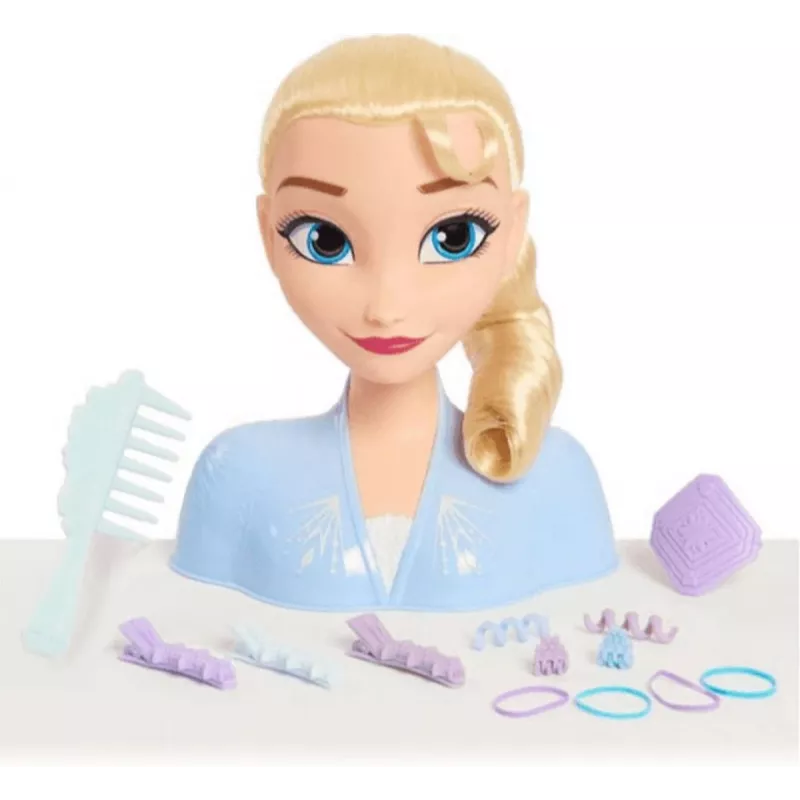 Just Play Disney Frozen 2 grima un frizūru lelles galva, daudzkrāsaina
