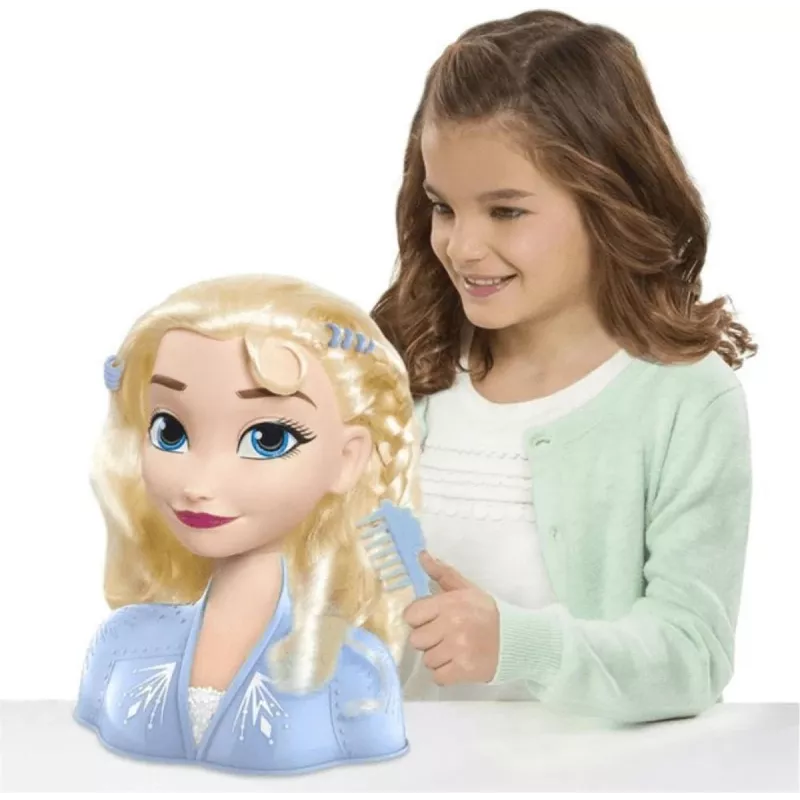 Just Play Disney Frozen 2 grima un frizūru lelles galva, daudzkrāsaina