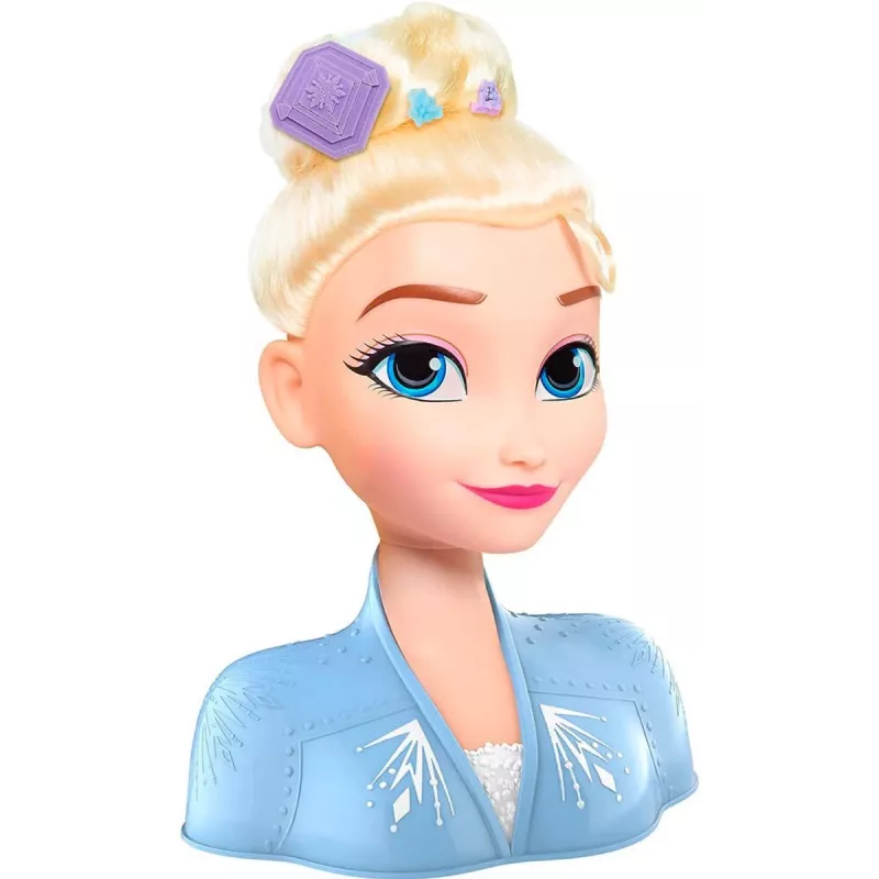 Just Play Disney Frozen 2 grima un frizūru lelles galva, daudzkrāsaina