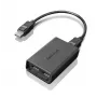Lenovo DisplayPort uz Divkāršu DisplayPort Monitora Kabelis USB A Melns