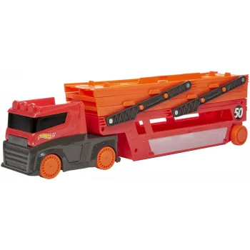 Hot Wheels City Mega Hauler ar glabāšanu līdz 50 1:64 mēroga automašīnām, vecumam no 3 gadiem