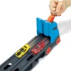 Hot Wheels City Speedway Hauler Carrier ar 3 rotaļu mašīnām, transportlīdzekļu komplekts, 4 gadi, Plastmasa, Pelēks, Daudzkrāsains
