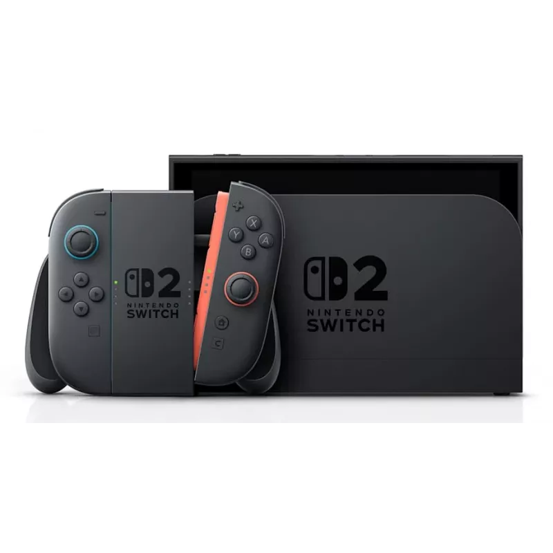 Spēļu konsole Nintendo Switch 2 Melna — 7.9 collu LCD 1920×1080, 120 Hz, 256 GB, 5220 mAh akumulators, Wi‑Fi 6, Bluetooth, HDR10