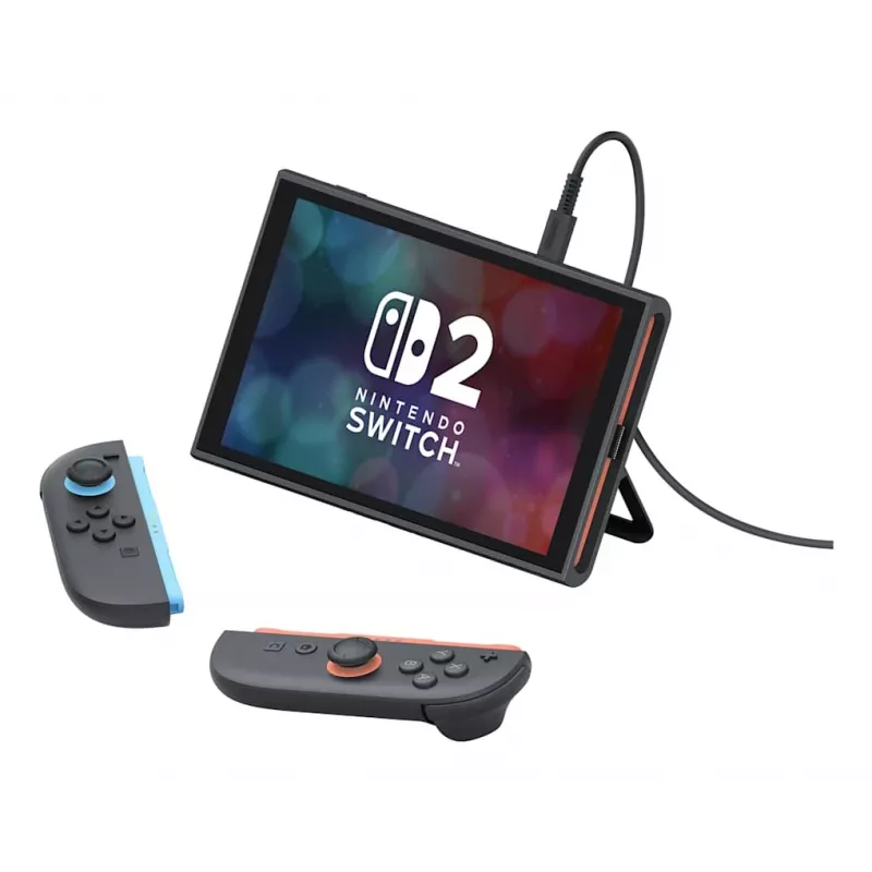 Spēļu konsole Nintendo Switch 2 Melna — 7.9 collu LCD 1920×1080, 120 Hz, 256 GB, 5220 mAh akumulators, Wi‑Fi 6, Bluetooth, HDR10