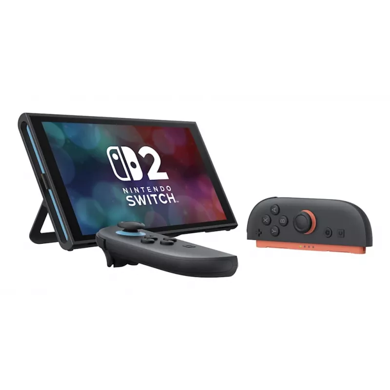 Spēļu konsole Nintendo Switch 2 Melna — 7.9 collu LCD 1920×1080, 120 Hz, 256 GB, 5220 mAh akumulators, Wi‑Fi 6, Bluetooth, HDR10