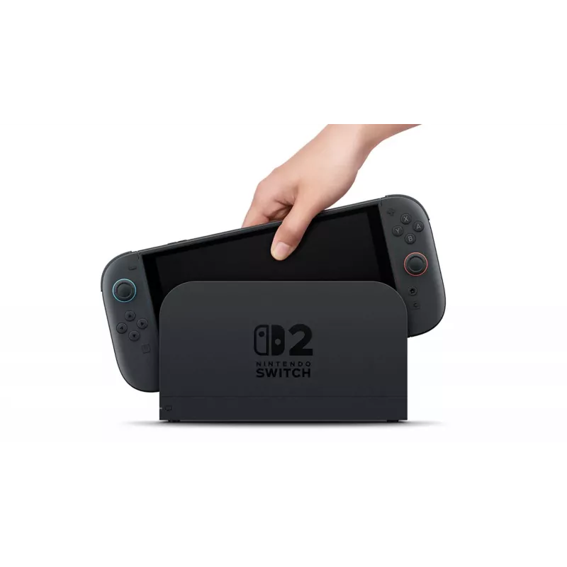 Spēļu konsole Nintendo Switch 2 Melna — 7.9 collu LCD 1920×1080, 120 Hz, 256 GB, 5220 mAh akumulators, Wi‑Fi 6, Bluetooth, HDR10
