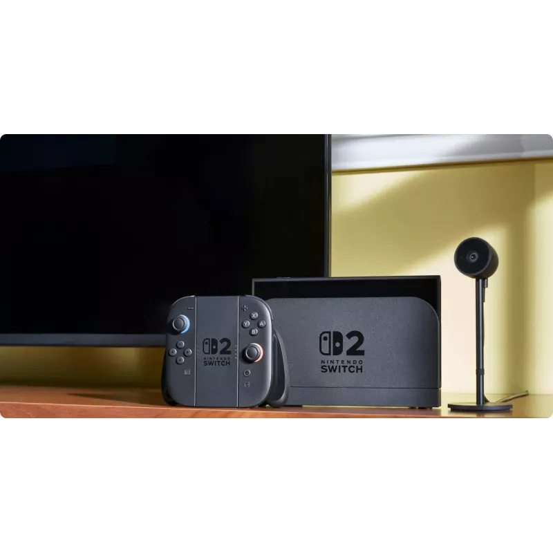 Spēļu konsole Nintendo Switch 2 Melna — 7.9 collu LCD 1920×1080, 120 Hz, 256 GB, 5220 mAh akumulators, Wi‑Fi 6, Bluetooth, HDR10