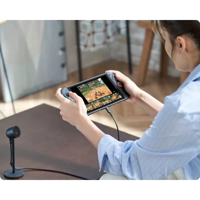 Spēļu konsole Nintendo Switch 2 Melna — 7.9 collu LCD 1920×1080, 120 Hz, 256 GB, 5220 mAh akumulators, Wi‑Fi 6, Bluetooth, HDR10