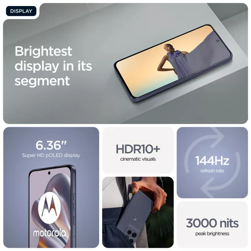 Motorola edge 60 Neo 16.1 cm (6.36 collas) Divu SIM Android 15 5G USB Type-C 12 GB 256 GB 5000 mAh Pelēks