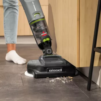 Bissell SpinWave + Vac Pet Pro Stick putekļsūcējs ar mazgāšanu, akumulatora, ciklonisks, sauss/slapjš, 0.4 L, melns/pelēks