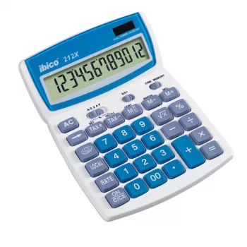 Rexel Ibico 212X galda kalkulators, 12 cipari, 144 mm, 212 mm, 212 mm