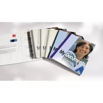 GBC FileStrips PVC strēmeles plastmasas un stiepļu iesiešanai, A4, 300 mic, caurspīdīgas (100 gab.)