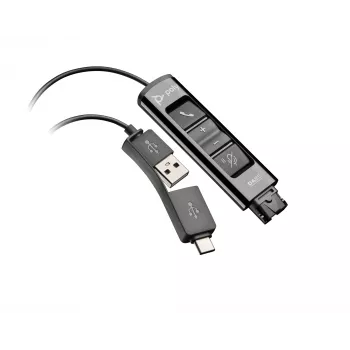 HP Poly DA85 USB uz QD Melns Adapteris TAA