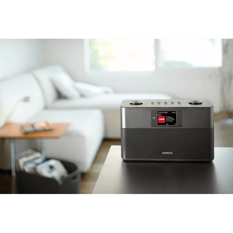 Kenwood CR-ST100S-B interneta radio, DAB+, FM, Bluetooth, melns