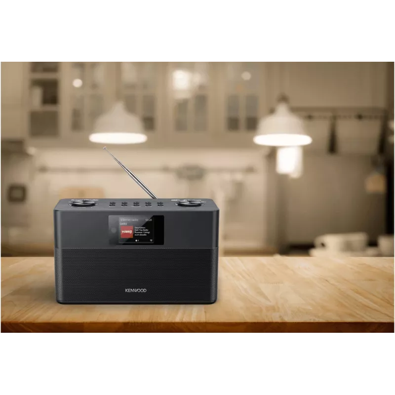 Kenwood CR-ST100S-B interneta radio, DAB+, FM, Bluetooth, melns