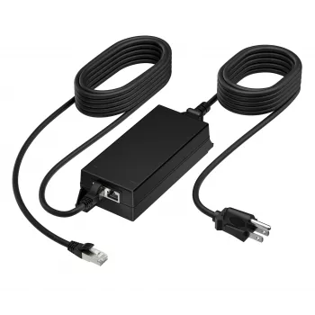 HP Poly PoE++ 65W 2.5G adapteris ar 3,66 m CAT6A kabeli un strāvas vadu