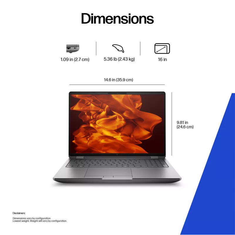 Portatīvais dators HP ZBook Fury 16 G11, Intel Core Ultra 9 285HX, 64 GB, 1 TB SSD, Windows 11 Pro