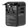 Verbatim Charge 'n' Travel 100W universāls ceļojumu adapteris ar ievelkamu kabeli Melns