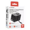 Verbatim Charge 'n' Travel 100W universāls ceļojumu adapteris ar ievelkamu kabeli Melns