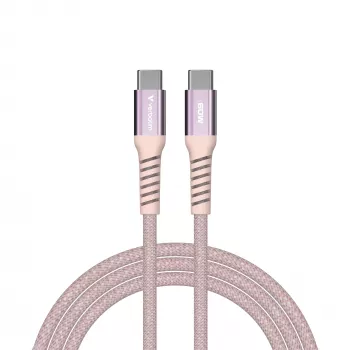 Verbatim Sync & Charge Magnetic kabelis - 60W USB-C uz USB-C 120 cm Rozā