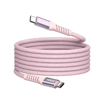 Verbatim Sync & Charge Magnetic Cable - 100W USB-C uz USB-C 120 cm Rozā