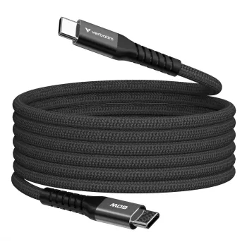 Verbatim Sync & Charge magnētiskais kabelis - 60W USB-C uz USB-C 120 cm Melns