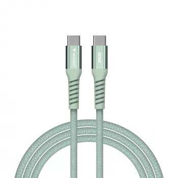 Verbatim Sync & Charge magnētiskais kabelis - 60W USB-C uz USB-C 120 cm zaļš