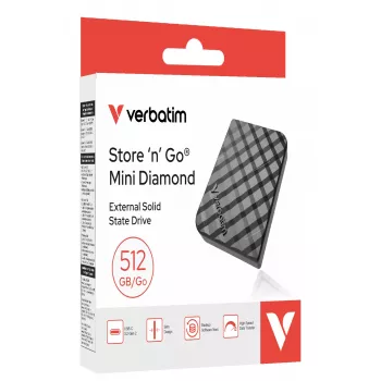 Verbatim Store 'n' Go Mini Diamond USB-C 512GB Melns