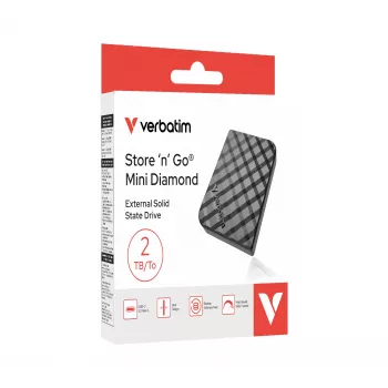 Verbatim Store 'n' Go Mini Diamond USB-C 2TB Melns