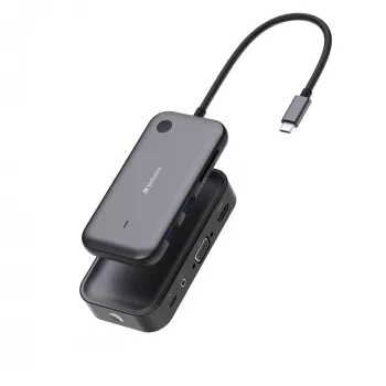 Verbatim Share My Screen 1080p USB-C Bezvadu Displeja Adapteris ar Hub WDA-01