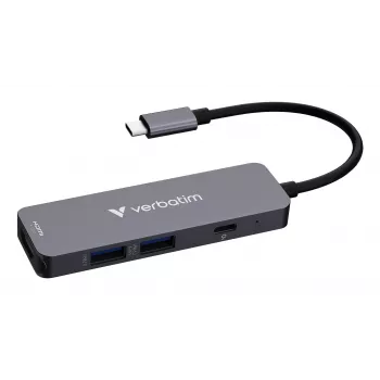Verbatim USB-C Essentials Multiport Hub 4 porti: HDMI, USB-C PD, USB-A 3.2 Gen 1, USB-A