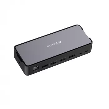 Verbatim CDS-15 vadu USB 3.2 Gen 1 (3.1 Gen 1) Type-C dokstacija, melna, pelēka