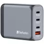 Verbatim GNC-100 GaN lādētājs 100W ar 2 x USB-C PD 100W / 1 x USB-C PD 65W / 1 x USB-A QC 3.0 (ES/UK/US)