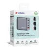 Verbatim GNC-100 GaN lādētājs 100W ar 2 x USB-C PD 100W / 1 x USB-C PD 65W / 1 x USB-A QC 3.0 (ES/UK/US)