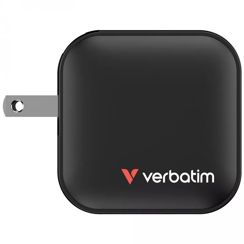 Verbatim Mini GaN Lādētājs 70W 3 Porti US spraudnis ar EU un UK adapteriem