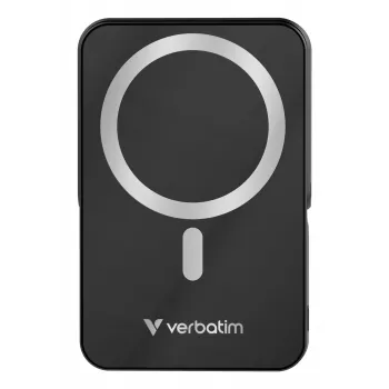 Verbatim Charge 'n' Go magnētiskā bezvadu barošanas banka ar statīvu - 10000 mAh Melna