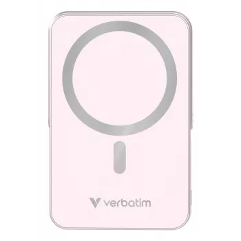 Verbatim Charge 'n' Go magnētiskais bezvadu barošanas bloks ar statīvu - 10000 mAh Rozā