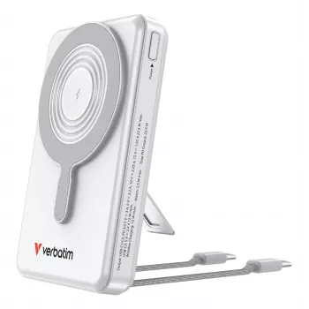 Verbatim Charge'n'Go 2C & Display Power Bank 10000 mAh Sudraba