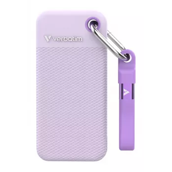 Verbatim Pocket SSD USB 3.2 Gen 2 1TB Purple ar diviem gumijas apvalkiem