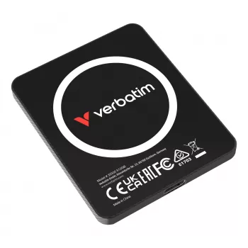 Verbatim SnapBack Ultra Slim SSD 512GB USB Type-C USB 3.2 Gen 2x2 Melns