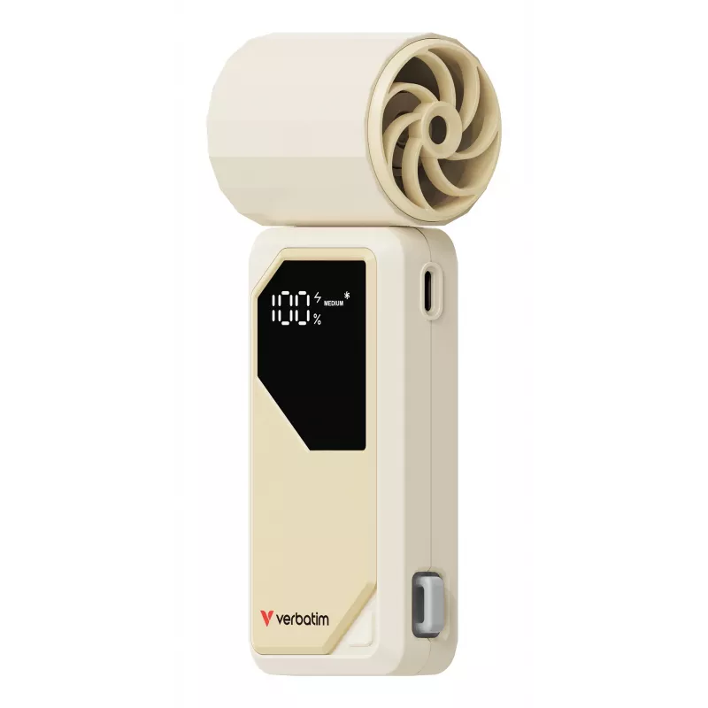 Verbatim Cool'n'Go AirJet Rokas Ventilators Balts/Sudrabs